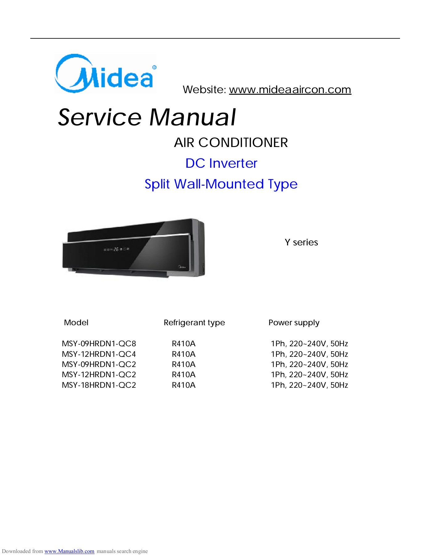 Midea portable air conditioner manual